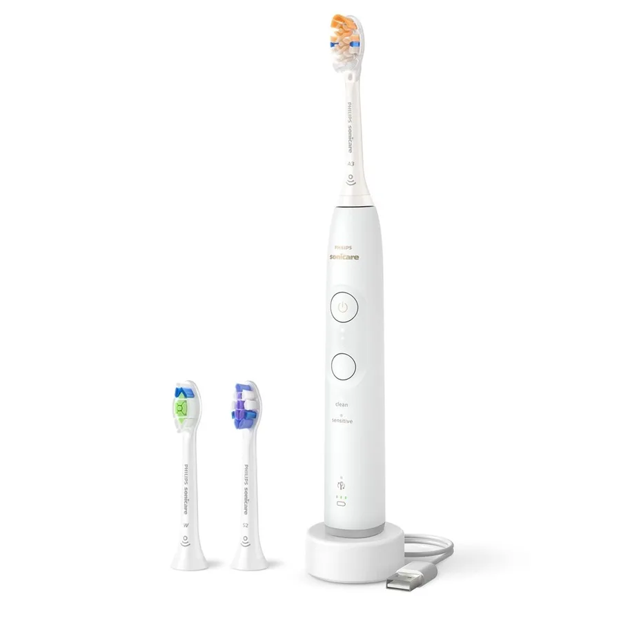 Philips Sonicare 6100 with three brush heads and USB charging base
