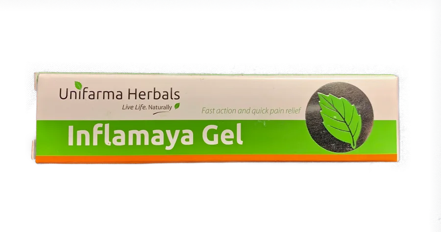 Inflamaya Gel ayurvedisches Pflege-Gel Verpackung mit Tube